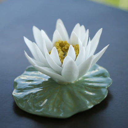 Tea Pet Lotus Flower Porcelain – Gongfu Tea Tray Decor