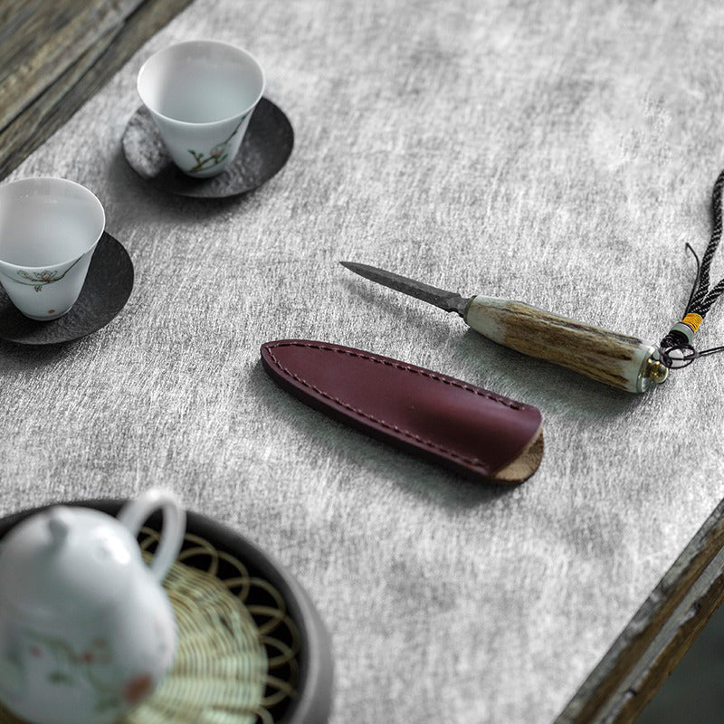 Pu-erh Tea Knife Poplar Wood with Leather Case – Tea Pry Needle
