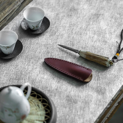 Pu-erh Tea Knife Poplar Wood with Leather Case – Tea Pry Needle