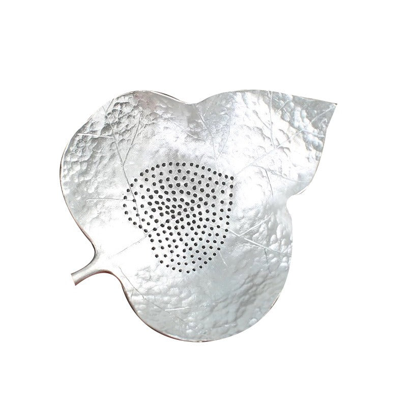 Tea Strainer with Holder Leaf Design – Tin or Clay 2 Styles