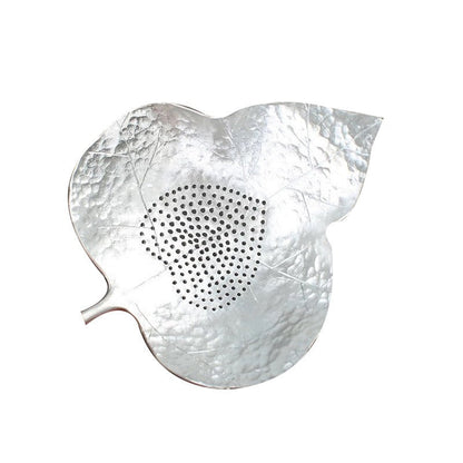 Tea Strainer with Holder Leaf Design – Tin or Clay 2 Styles