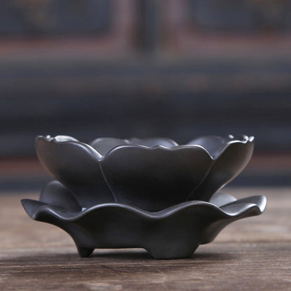 Purple Clay Lotus Tea Strainer Black Clay Gongfu