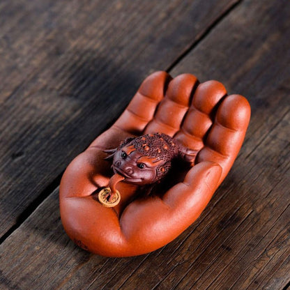 Toad Tea Pet Yixing Purple Clay Money Frog 2 Styles Gongfu