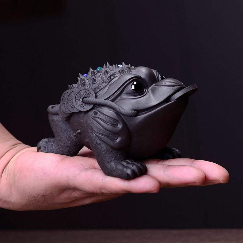 Toad Tea Pet Yixing Purple Clay Money Frog 2 Styles Gongfu