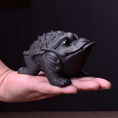 Toad Tea Pet Yixing Purple Clay Money Frog 2 Styles Gongfu