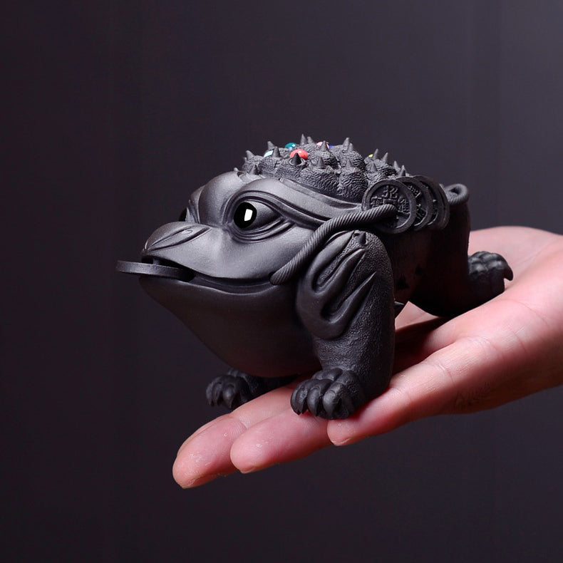 Toad Tea Pet Yixing Purple Clay Money Frog 2 Styles Gongfu