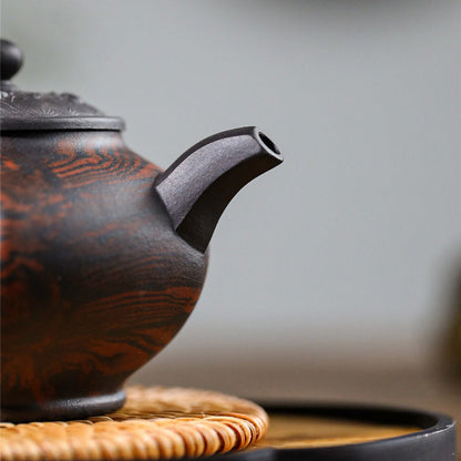 Yixing Purple Clay Teapot Hexagonal Zisha Gongfu
