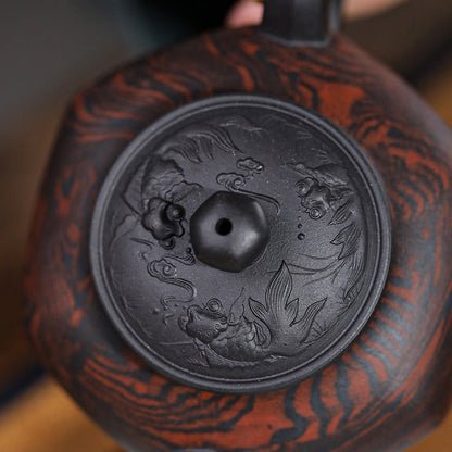Yixing Purple Clay Teapot Hexagonal Zisha Gongfu