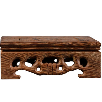 Wenge Wood Teapot Stand | Handcrafted Solid Wood Tea Tray Base for Tea Ceremony