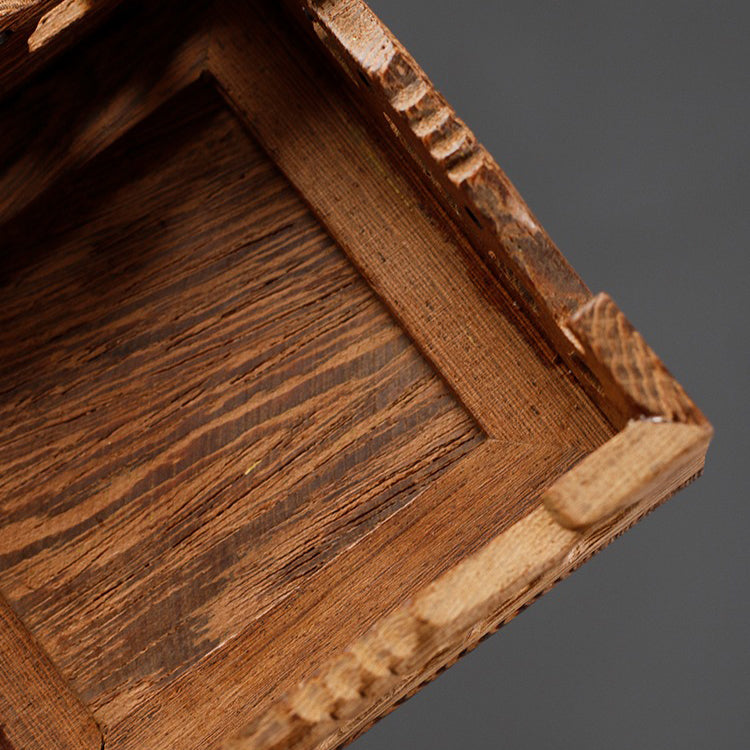 Wenge Wood Teapot Stand | Handcrafted Solid Wood Tea Tray Base for Tea Ceremony