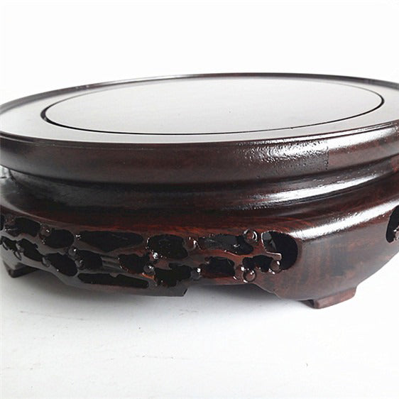 Rosewood Teapot Stand | Natural Grain Display Base 15.5cm