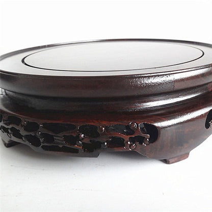 Rosewood Teapot Stand | Natural Grain Display Base 15.5cm