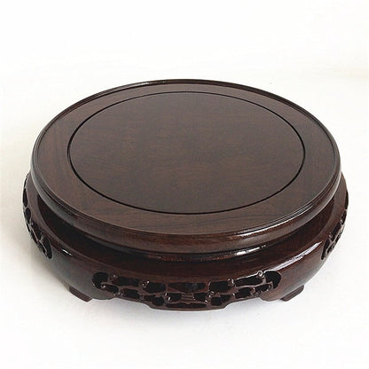 Rosewood Teapot Stand | Natural Grain Display Base 15.5cm