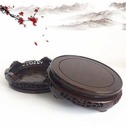 Rosewood Teapot Stand | Natural Grain Display Base 15.5cm