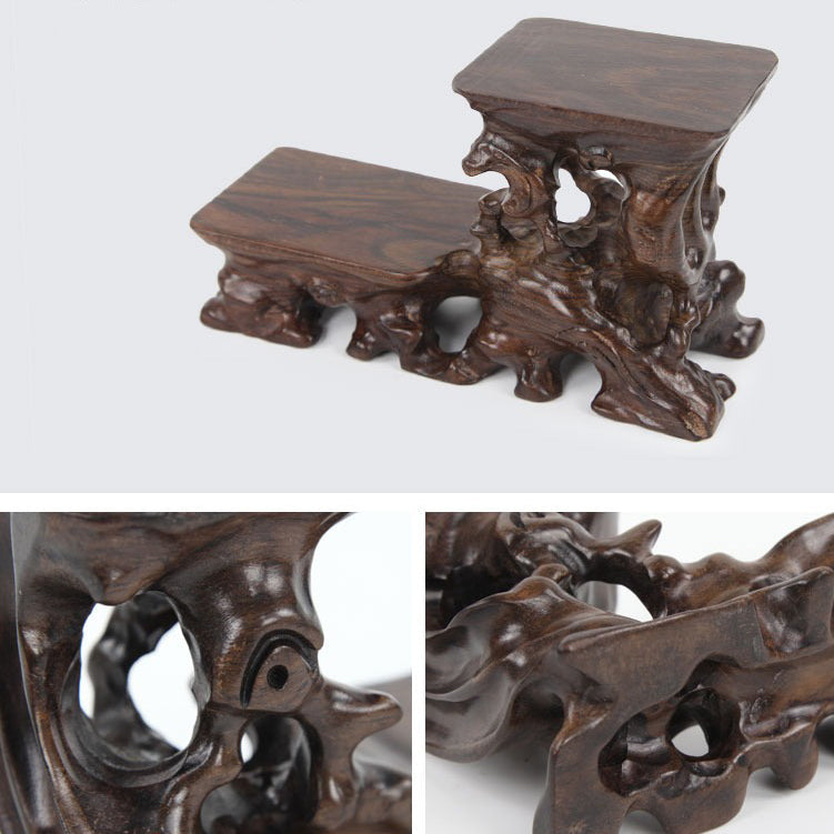 Root Carving Teapot Stand | Rosewood Solid Wood Sculpted Base for Tea Ceremony