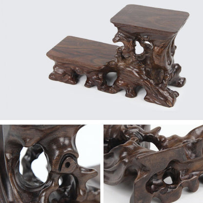 Root Carving Teapot Stand | Rosewood Solid Wood Sculpted Base for Tea Ceremony