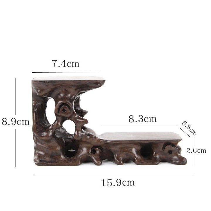 Root Carving Teapot Stand | Rosewood Solid Wood Sculpted Base for Tea Ceremony
