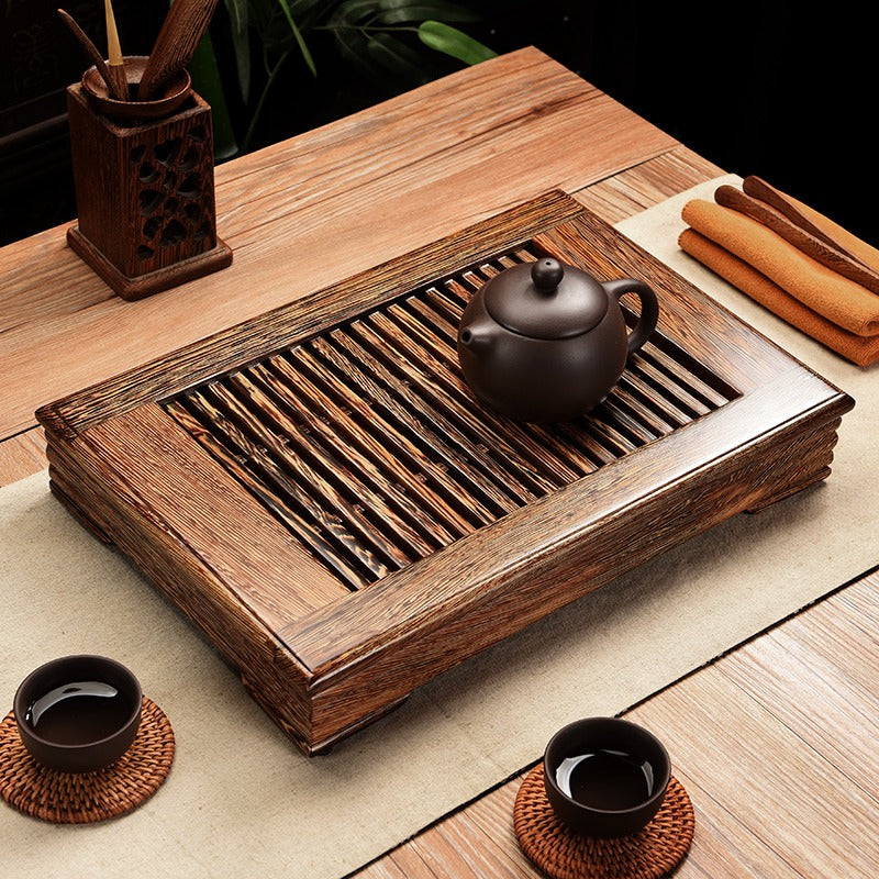 Gongfu Tea Tray Panga-Panga Wood Small Tea Board with Drainage