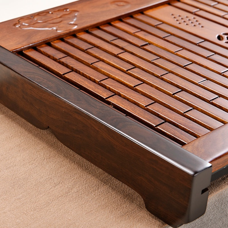 Rosewood Gongfu Tea Tray with Drainage – Large 58cm