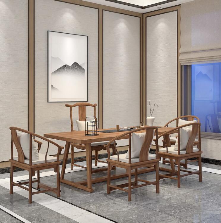 Gongfu Tea Table Set Solid Wood with Chairs 4 Sizes