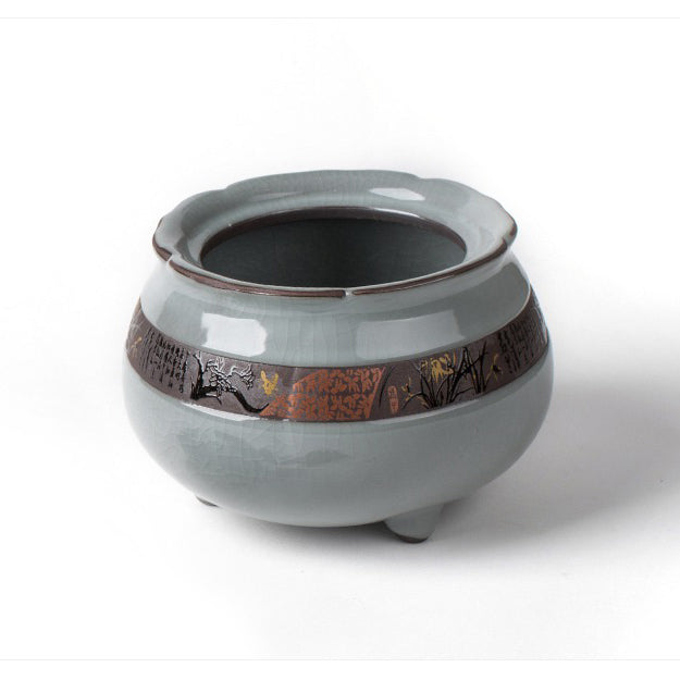 Tea Caddy Ge Kiln Ceramic Lotus Shape – 220g Airtight
