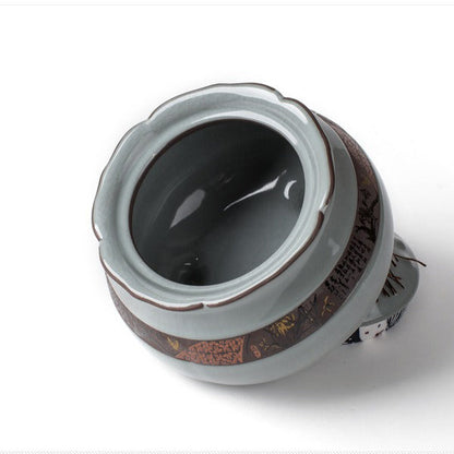 Tea Caddy Ge Kiln Ceramic Lotus Shape – 220g Airtight