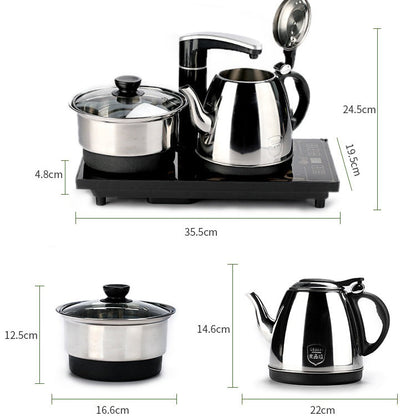 Stainless Steel Teapot Set | Black Induction Cooker 110V