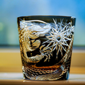 Crystal Whiskey Glass Soaring Dragon – Edo Kiriko Handcrafted