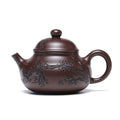 Maitreya Teapot Plum Blossom Carved Yixing Purple Clay 260ml