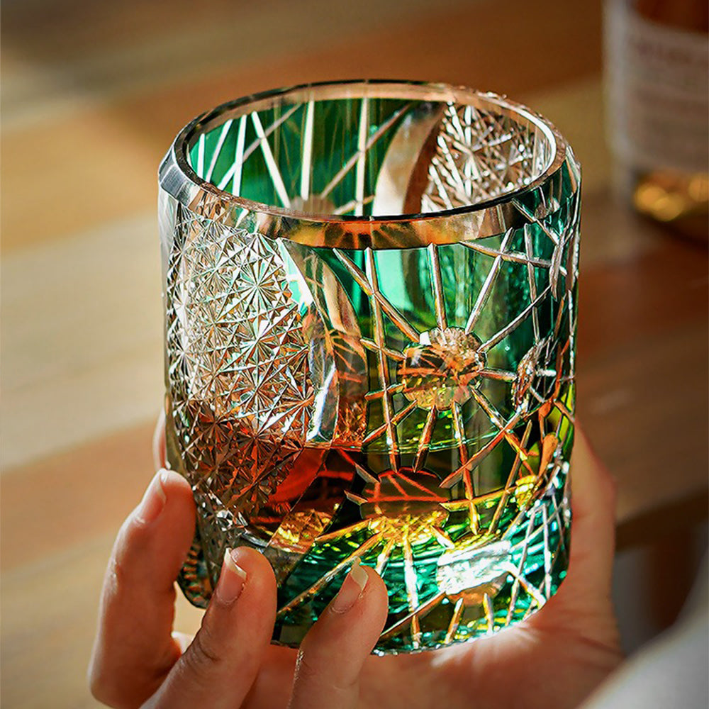 Edo Kiriko Planet Whisky Glass – Starry Cut Crystal