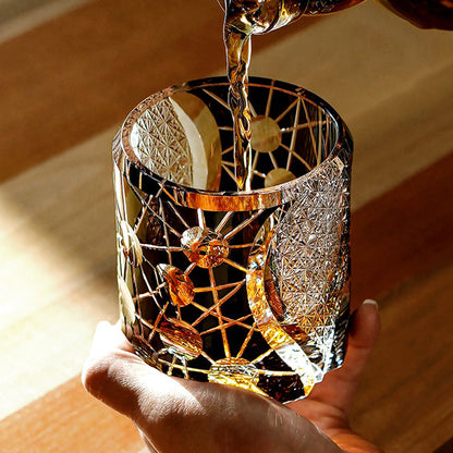 Edo Kiriko Planet Whisky Glass – Starry Cut Crystal