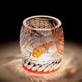 Edo Kiriko Koi Fish Whisky Glass – Amber Blue
