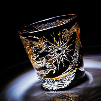Dragon Whisky Glass Edo Kiriko – Midnight Crystal