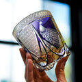 Edo Kiriko Whisky Glass Peacock Star Chrysanthemum 350ml