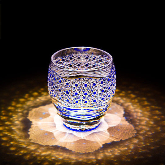 Edo Kiriko Whisky Glass Starry Sky Chrysanthemum 330ml