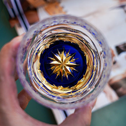 Edo Kiriko Whisky Glass Starry Sky Chrysanthemum 330ml