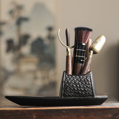 Monk Tea Pet Boat Utensil Set | Ceramic Gongfu 7-Piece Zen