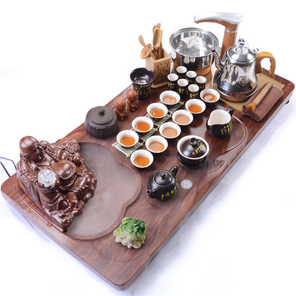 Gongfu Tea Set Maitreya Buddha Tray | Mist Atomizer 28pc