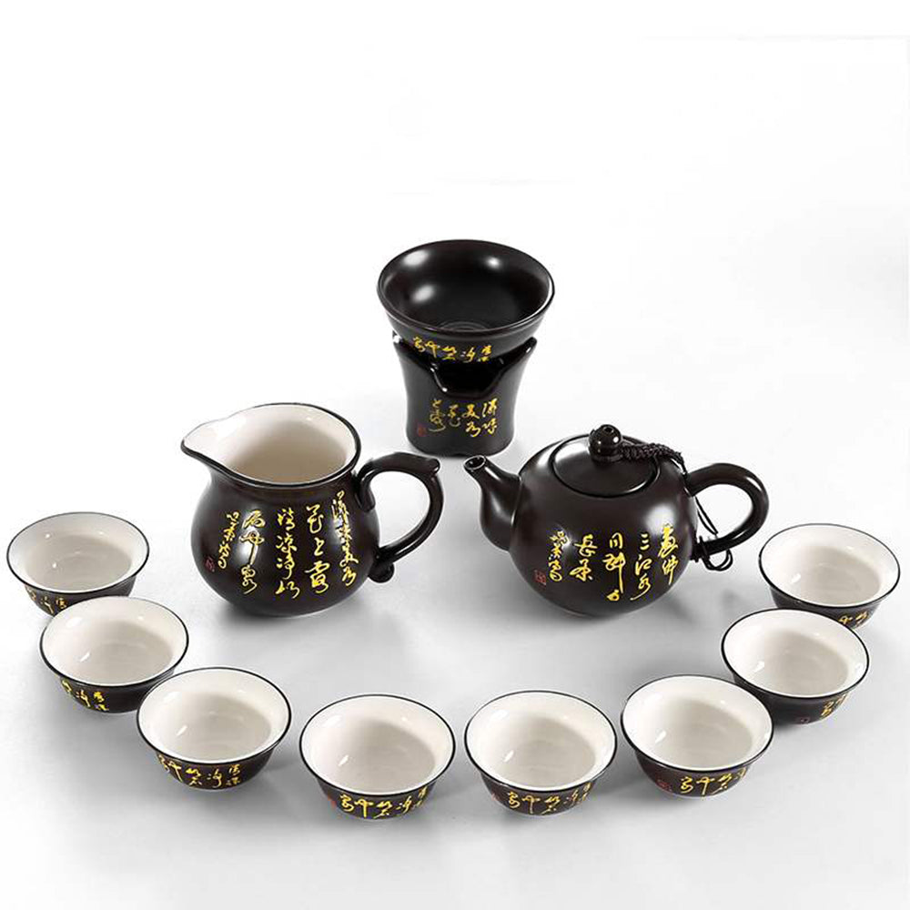 Gongfu Tea Set Maitreya Buddha Tray | Mist Atomizer 28pc