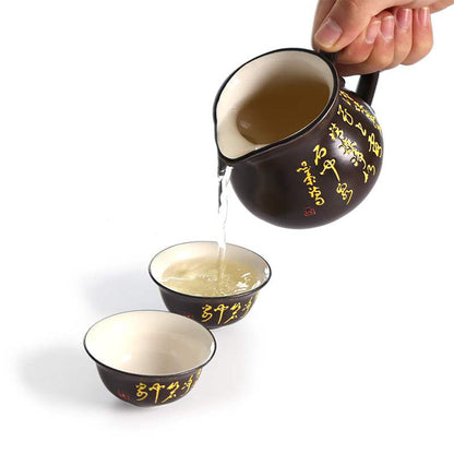 Gongfu Tea Set Maitreya Buddha Tray | Mist Atomizer 28pc
