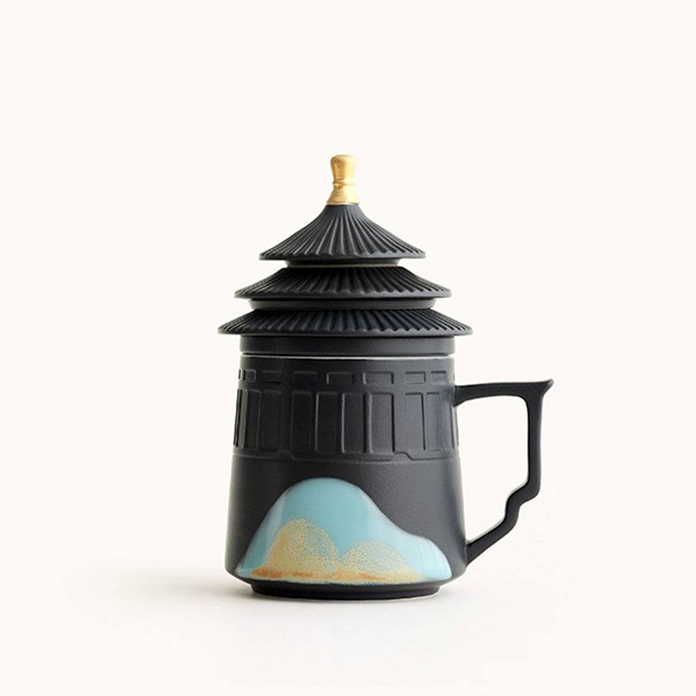 Ceramic Tea Cup | Forbidden City Palace Landscape Incense