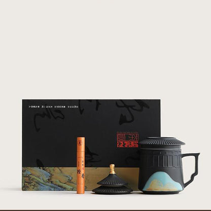 Ceramic Tea Cup | Forbidden City Palace Landscape Incense