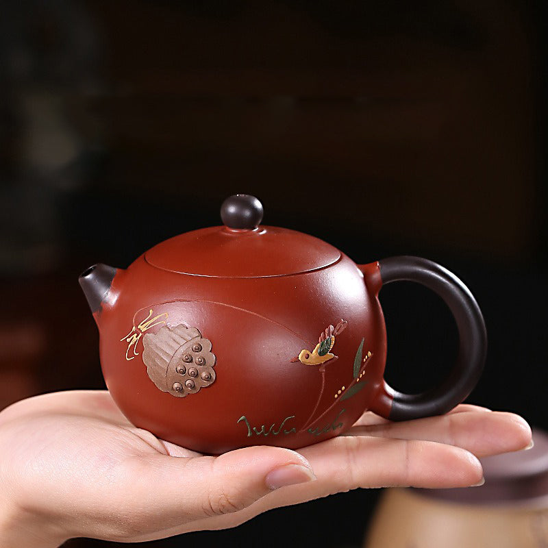 Xi Shi Teapot Dahongpao Red Clay Yixing Zisha Lotus 200ml