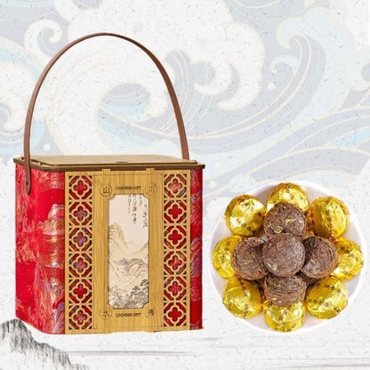 Ripe Pu-erh Tuocha Tea Gift Set 250g x2 Premium Yunnan
