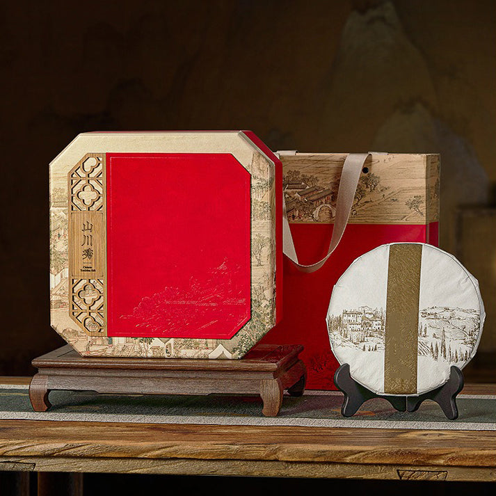 Raw Pu-erh Tea Cake Gift Set Beijing Opera, 2×357g