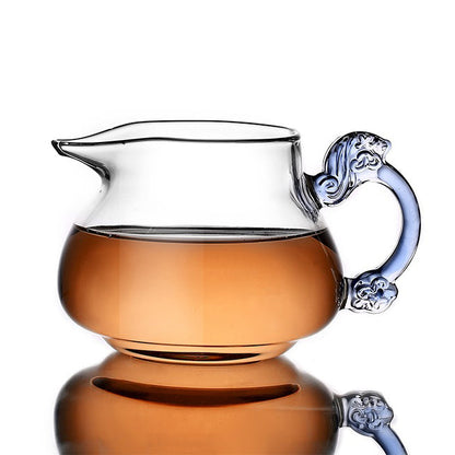 Dragon Handle Glass Fairness Cup 250ml Tea Pitcher