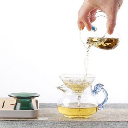 Dragon Handle Glass Fairness Cup 250ml Tea Pitcher