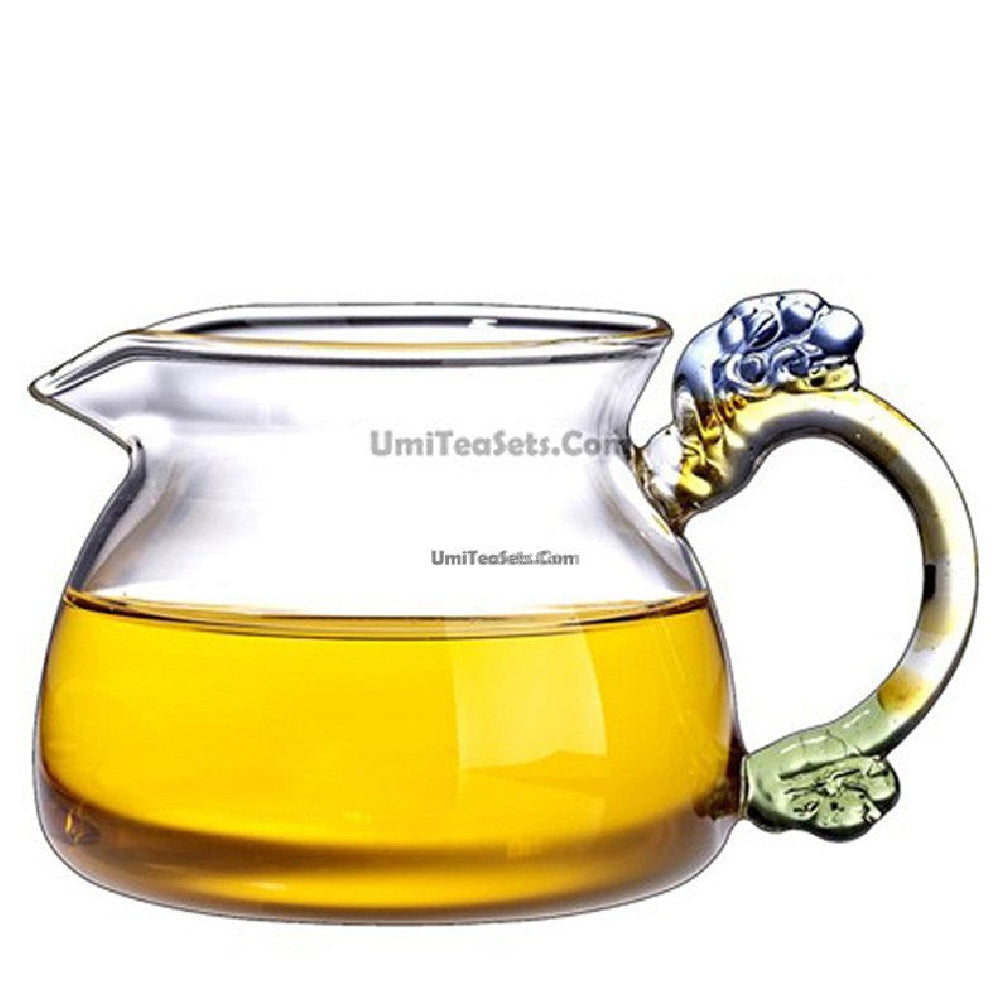 Dragon Handle Glass Fairness Cup 250ml Tea Pitcher