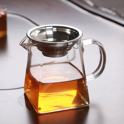 Glass Tea Pitcher with Strainer | Gongfu Fair Cup 500ml