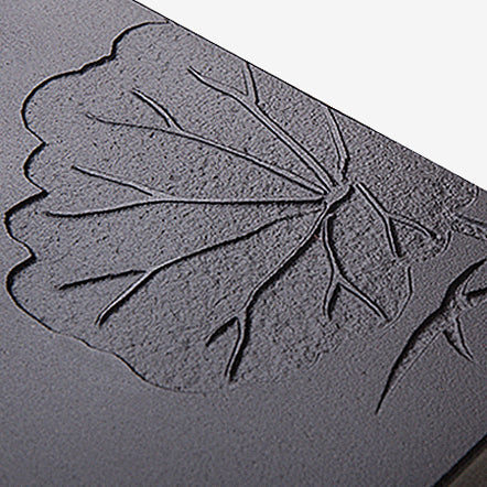 Tea Tray | Black Stone Lotus Flower Carved Gongfu